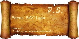 Porcz Sólyom névjegykártya